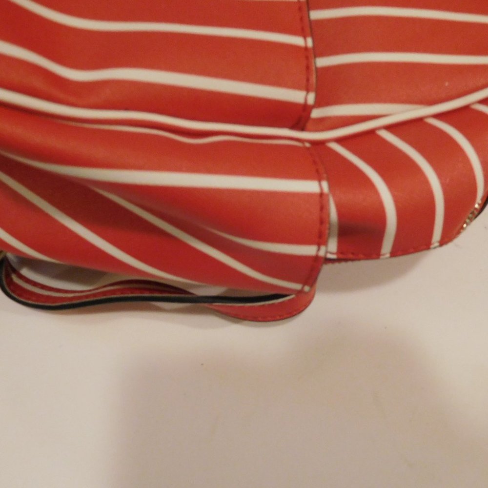 Guess Red/White Striped Mini Backpack - image 6